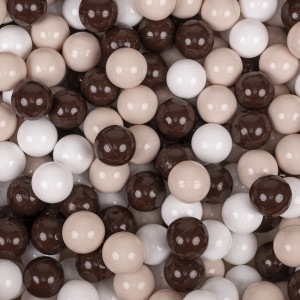 Dodatki damskie > test damska > Dodatki damskie > KiddyMoon Kinder Bälle für Bällebad Baby Spielbälle Plastikbälle ∅7cm Made in EU, pastellbeige/braun/weiß, 700 Bälle/7cm