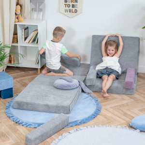Dodatki damskie > test damska > Dodatki damskie > KiddyMoon Kinder Matratzen Aufklappen aus Schaumstoff Kindermatratze Kleinkindmatratze Kinderzimmer Faltmatratze, dunkelgrau, Matratzen