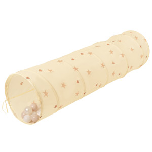 Dodatki damskie > test damska > Dodatki damskie > Pop-Up Tunnel Für Kinder Faltbarer Spieltunnel Flexibel Krabbeltunnel, Hellbeige: Pastellbeige/Weiß/Perle, 100 Bälle