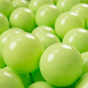 Dodatki damskie > test damska > Dodatki damskie > KiddyMoon Kinder Bälle für Bällebad Baby Einfarbige Plastikbälle ∅7cm Made in EU, hellgrün, 50 Bälle/7cm