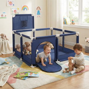 Dodatki damskie > test damska > Dodatki damskie > Laufstall mit Korb und Bällen Laufgitter für Kinder, Blau, Keine Bälle