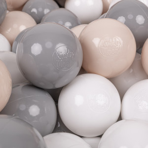 Dodatki damskie > test damska > Dodatki damskie > KiddyMoon Kinder Bälle für Bällebad Baby Spielbälle Plastikbälle ∅7cm Made in EU, pastellbeige/grau/weiß, 700 Bälle/7cm