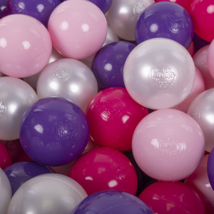 Dodatki damskie > test damska > Dodatki damskie > KiddyMoon Kinder Bälle für Bällebad Baby Spielbälle Plastikbälle ∅7cm Made in EU, puderrosa/perle/violett/dunkelpink, 300 Bälle/7cm