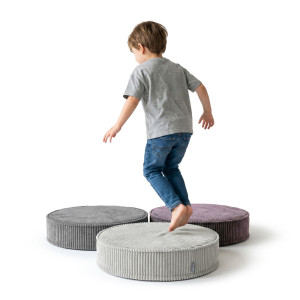 Dodatki damskie > test damska > Dodatki damskie > KiddyMoon 3-Teilige Schaumstoff Elements für Kinder Kinderzimmer-Accessoire, dunkelgrau/violett/hellgrau, Mx3