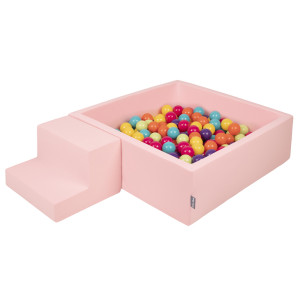 Dodatki damskie > test damska > Dodatki damskie > KiddyMoon Spielplatz aus Schaumstoff mit Quadrat Bällebad Ballgruben für Babys Spielbad Hindernisläufen, Hergestellt in der EU, pink:hellgrün
