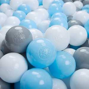Dodatki damskie > test damska > Dodatki damskie > KiddyMoon Kinder Bälle für Bällebad Baby Spielbälle Plastikbälle ∅7cm Made in EU, grau/weiß/babyblau, 700 Bälle/7cm