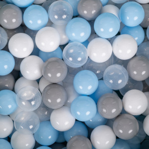 Dodatki damskie > test damska > Dodatki damskie > KiddyMoon Kinder Bälle für Bällebad Baby Spielbälle Plastikbälle ∅7cm Made in EU, grau/weiß/transparent/babyblue, 100 Bälle/7cm