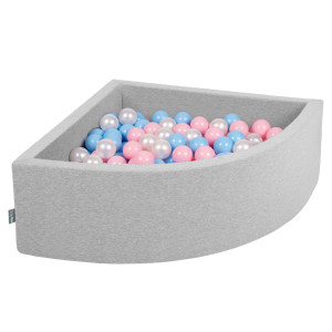 Dodatki damskie > test damska > Dodatki damskie > KiddyMoon Viertel Eckig Bällebad Bällepool ∅ 7Cm Ballgruben Für Babys Spielbad Kleinkinder, Hergestellt in der EU, hellgrau:babyblau/puderros