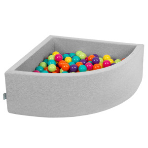 Dodatki damskie > test damska > Dodatki damskie > KiddyMoon Viertel Eckig Bällebad Bällepool ∅ 7Cm Ballgruben Für Babys Spielbad Kleinkinder, Hergestellt in der EU, hellgrau:hgrün/gelb/türkis