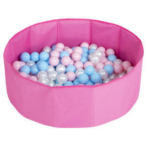 Dodatki damskie > test damska > Dodatki damskie > Faltbare Bällebad mit Bälle für Kinder Spielbad, rosa:babyblau/puderrosa/perle, 300 Bälle