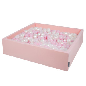 Dodatki damskie > test damska > Dodatki damskie > KiddyMoon Quadrat Bällebad Bällepool ∅ 7Cm Eckig Ballgruben Für Babys Spielbad Kleinkinder, Hergestellt in der EU, rosa:puderrosa-perle-trans