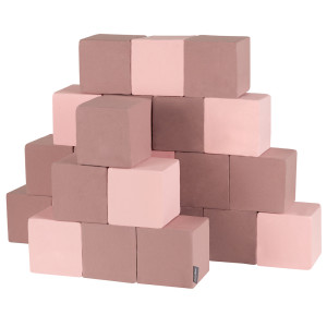 Dodatki damskie > test damska > Dodatki damskie > KiddyMoon Weiche Bausteine aus Schaumstoff für Kinder, Blöcke: erikafarben-pink, 24 Stücke