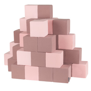 Dodatki damskie > test damska > Dodatki damskie > KiddyMoon Weiche Bausteine aus Schaumstoff für Kinder, Blöcke: erikafarben-pink, 48 Stücke