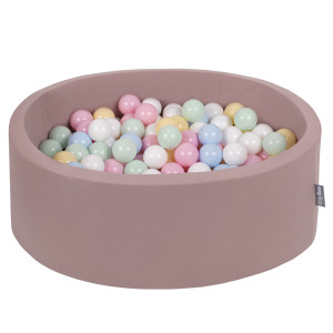 Dodatki damskie > test damska > Dodatki damskie > KiddyMoon Rundes Bällebad mit Bällen für Baby aus Schaumstoff, erikafarben: pastellblau/pastellgelb/weiß/minze/puderrosa, 90 x 30 cm 200 Bäll