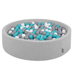 Dodatki damskie > test damska > Dodatki damskie > KiddyMoon Rund Bällebad Bällepool ∅ 7Cm Ballgruben Bunten Bällen Für Babys Spielbad Kleinkinder, Hergestellt in der EU, hellgrau:grau-weiß-tü