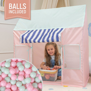 Dodatki damskie > test damska > Dodatki damskie > Kinderzelt Spielhaus Faltbares Eisdiele Für Kinder Spielzelt Leicht Aufzubauen Fördert Fantasie Und Kreativität Ideal Für Drinnen Und Draußen