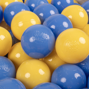 Dodatki damskie > test damska > Dodatki damskie > KiddyMoon Kinder Bälle für Bällebad Baby Plastikbälle Spielbälle ∅6cm Made in EU, blau/gelb, 200 Bälle/6cm