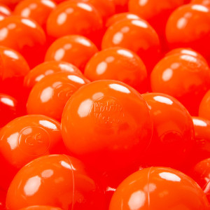 Dodatki damskie > test damska > Dodatki damskie > KiddyMoon Kinder Bälle für Bällebad Baby Einfarbige Plastikbälle ∅7cm Made in EU, orange, 50 Bälle/7cm