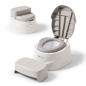 Dodatki damskie > test damska > Dodatki damskie > KiddyMoon Töpfchen für Kinder 3in1 mit Tritthocker Abschließbarer Deckel, Beige, UNI