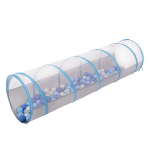 Dodatki damskie > test damska > Dodatki damskie > Spieltunnel Für Kinder Pop Up Krabbeltunnel Mit Bällen Drinnen Und Draußen, grau-blau:babyblau/blau/perle, 400 Bälle