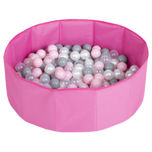 Dodatki damskie > test damska > Dodatki damskie > Faltbare Bällebad mit Bälle für Kinder Spielbad, rosa:perle/grau/transparent/puderrosa, 300 Bälle