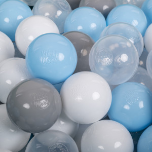 Dodatki damskie > test damska > Dodatki damskie > KiddyMoon Kinder Bälle für Bällebad Baby Spielbälle Plastikbälle ∅7cm Made in EU, grau/weiß/transparent/babyblue, 700 Bälle/7cm