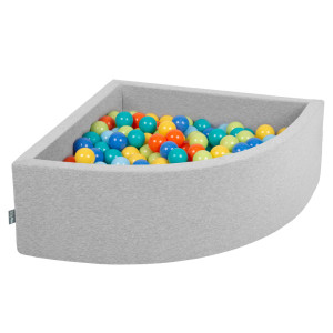 Dodatki damskie > test damska > Dodatki damskie > KiddyMoon Viertel Eckig Bällebad Bällepool ∅ 7Cm Ballgruben Für Babys Spielbad Kleinkinder, Hergestellt in der EU, hellgrau:hgrün/orange/türk