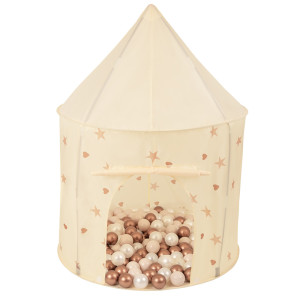 Dodatki damskie > test damska > Dodatki damskie > Spielzelt Für Kinder Pavillon Kinderzelt Indoor Outdoor Spielhaus, hellbeige: pastellbeige/kupferrot/perle, 400 Bälle