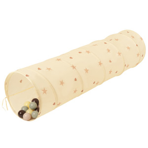 Dodatki damskie > test damska > Dodatki damskie > Pop-Up Tunnel Für Kinder Faltbarer Spieltunnel Flexibel Krabbeltunnel, Hellbeige: Pastellbeige/Grüngrau/Pastellgelb/Braun, 100 Bälle