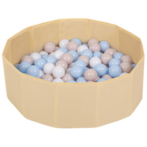 Dodatki damskie > test damska > Dodatki damskie > Klappbares Bällebad Polyester mit Bällen Kinder, hellbeige:Pastellbeige/Pastellblau/Weiß, 100 Bälle