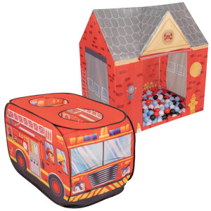 Dodatki damskie > test damska > Dodatki damskie > Feuerwehrauto Zelt Und Feuerwache Zelt Spielhaus Für Kinder Spielzelt Set Faltbar Pop Up Indoor Outdoor Rollenspiel Geschenk Für Jungen Mädch