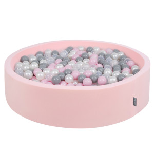 Dodatki damskie > test damska > Dodatki damskie > KiddyMoon Rund Bällebad Bällepool ∅ 7Cm Ballgruben Bunten Bällen Für Babys Spielbad Kleinkinder, Hergestellt in der EU, pink:perle-grau-trans