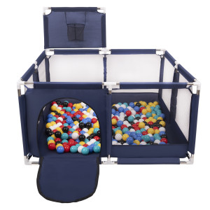 Dodatki damskie > test damska > Dodatki damskie > Laufstall mit Korb und Bällen Laufgitter für Kinder, Blau:schwarz/weiß/blau/rot/gelb/türkis, 100 Bälle