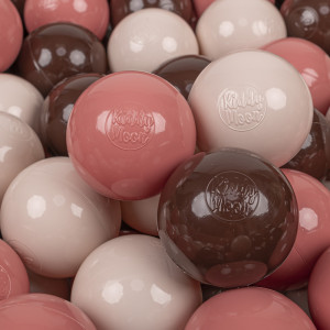 Dodatki damskie > test damska > Dodatki damskie > KiddyMoon Kinder Bälle für Bällebad Baby Spielbälle Plastikbälle ∅7cm Made in EU, pastellbeige/lachsfarben/braun, 50 Bälle/7cm