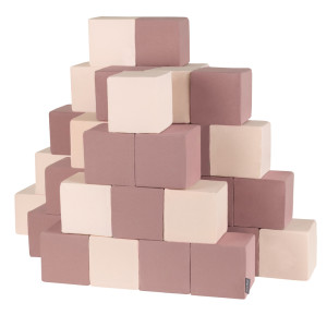 Dodatki damskie > test damska > Dodatki damskie > KiddyMoon Weiche Bausteine aus Schaumstoff für Kinder, Blöcke: erikafarben-beige, 48 Stücke