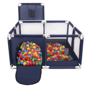 Dodatki damskie > test damska > Dodatki damskie > Laufstall mit Korb und Bällen Laufgitter für Kinder, Blau:grün/gelb/blau/rot/orange, 100 Bälle