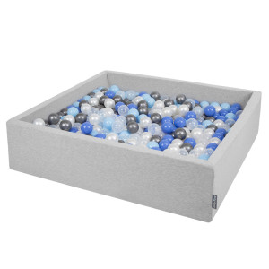 Dodatki damskie > test damska > Dodatki damskie > KiddyMoon Quadrat Bällebad Bällepool ∅ 7Cm Eckig Ballgruben Für Babys Spielbad Kleinkinder, Hergestellt in der EU, hellgrau: perle-blau-babyb