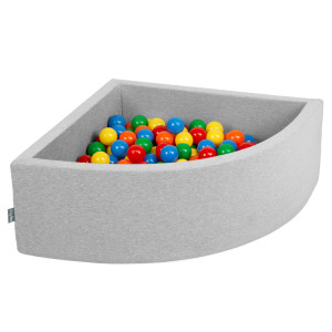 Dodatki damskie > test damska > Dodatki damskie > KiddyMoon Viertel Eckig Bällebad Bällepool ∅ 7Cm Ballgruben Für Babys Spielbad Kleinkinder, Hergestellt in der EU, hellgrau:gelb/grün/rot/ora