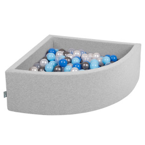 Dodatki damskie > test damska > Dodatki damskie > KiddyMoon Viertel Eckig Bällebad Bällepool ∅ 7Cm Ballgruben Für Babys Spielbad Kleinkinder, Hergestellt in der EU, hellgrau:perle/blau/babybl