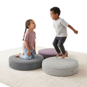 Dodatki damskie > test damska > Dodatki damskie > KiddyMoon 3-Teilige Schaumstoff Elements für Kinder Kinderzimmer-Accessoire, dunkelgrau/violett/hellgrau, Lx3