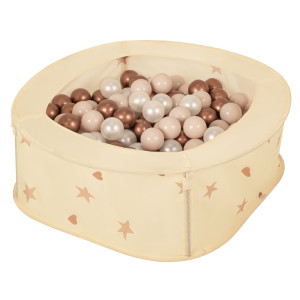 Dodatki damskie > test damska > Dodatki damskie > NK-200X Faltbarer Bällepool für Kinder mit Bälle Pop-Up, hellbeige:pastellbeige/kupferrot/perle, 100 Bälle