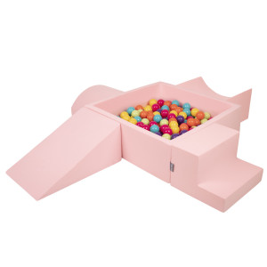 Dodatki damskie > test damska > Dodatki damskie > KiddyMoon Spielplatz aus Schaumstoff mit Quadrat Bällebad Bälle Hindernisläufen, pink:hellgrün/gelb/türkis/orange/dunkelpink/violet, Bällebad