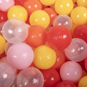 Dodatki damskie > test damska > Dodatki damskie > KiddyMoon Kinder Bälle für Bällebad Baby Plastikbälle Spielbälle ∅6cm Made in EU, transparent/gelb/puderrosa/orange/rot, 1200 Bälle/6cm