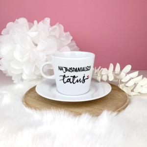 Filiżanka dla taty Najwspanialszy Tatuś - Kika Handmade