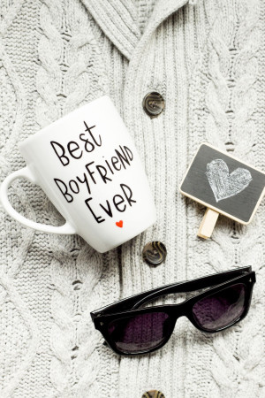 Kubek dla chłopaka Best Boyfriend Ever - Kika Handmade