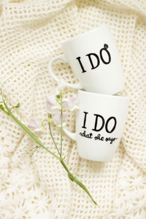 Zestaw kubków ślubnych I DO- Kika Handmade