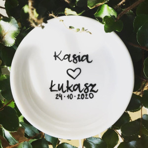 Talerzyk na obrączki ślub- Kika Handmade