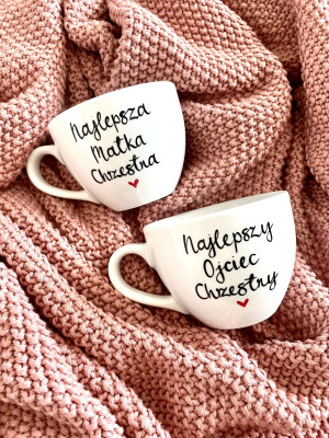 Zestaw kubków dla najlepszych Chrzestnych- Kika Handmade