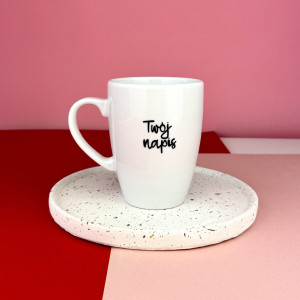 Kubek 360 ml z własnym napisem - Kika Handmade