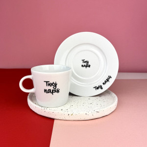 Filiżanka 200 ml z własnym napisem - Kika Handmade